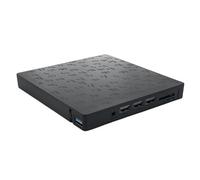 7 In 1 USB3.0 TypeC Slim External DVD RW CD Writer Drive Burner Reader Player Optical Drives For Laptop PC Space Saving(Black B)