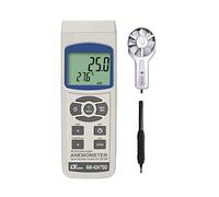 7-in-1 Vane Anemometer - Airflow, Humidity, Dew-Point, Wet-Bulb & Type K/J Temp Meter, SD Card Datalogger, USB Along with Calibration Certificate Model: AM-4247SD