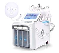 7-in-1 Water Oxygen Facial Machine: LED Mask, Deep Cleansing, Exfoliation, Hydro Dermabrasion, Jet Peel & Small Bubble Care - Home Skin Care Device