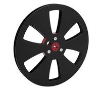 7 Inch 1/4 Empty Take Up Reel to Reel Hub, 1/4 7 Inch Nab Aluminum Metal Reel 6 Holes Empty Tape Reel for Recording Open Reel Takeup Reel Machine (Black)