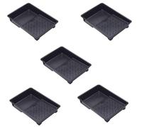 7 Inch 100% Recycled Plastic Paint Roller Tray With Textured Anti-Skid Grip, Ideal For Trade & DIY Rollers Up To 7" Wide and All Types Of Paint, Varnish, Woodstain Pack of 5