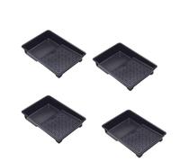 7 Inch 100% Recycled Plastic Paint Roller Tray With Textured Anti-Skid Grip, Ideal For Trade & DIY Rollers Up To 7" Wide and All Types Of Paint, Varnish, Woodstain Pack of 4