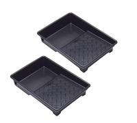 7 Inch 100% Recycled Plastic Paint Roller Tray With Textured Anti-Skid Grip, Ideal For Trade & DIY Rollers Up To 7" Wide and All Types Of Paint, Varnish, Woodstain Pack of 2