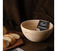 7 inch/18 cm Round Bread Banneton Proofing Basket,Handwoven Natural Rattan Cane Basket with Linen Liner Cloth,Baking Supplies for Home & Professional Bakers.