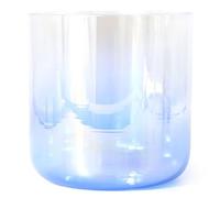 7 Inch 432HZ Quartz Chakra Bowl, Alchemy Crystal Singing Bowl, With Acrylic Striker & O-ring, Clear Blue Cosmic Light, For Yoga Meditation & Sound Healing(C Note)