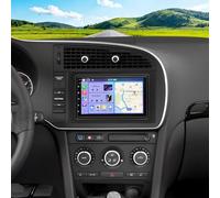 7 Inch 4G+64G Android 14 Car Stereo for Saab 9-3 93 2007-2011 IPS Touch Screen 2 Din Car Radio Receiver w/Wireless Carplay Android Auto GPS Navi Bluetooth Wifi HiFi BT SWC FM Backup Camera Mic