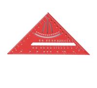 7 Inch 90 Degree Rafter Square Protractor, Aluminum Alloy Woodworking Triangular Angle Ruler with Built - in Level for Multi - Angle Measuring and Marking (Red)