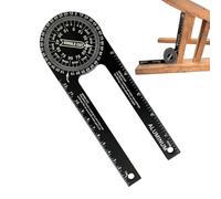 7 Inch Aluminum Angle Finder Ruler 360 Degree Precision Measuring Gauge