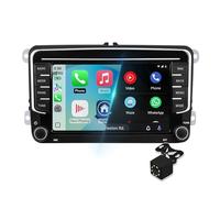7 Inch Android 14 Car Multimedia Stereo Radio for VW Golf/Seat/Passat/Polo/Jetta/Touran with Wireless CarPlay Android Auto, Mirror Link, Steering Wheel Control GPS Bluetooth WiFi FM Backup Camera