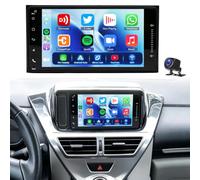 7 Inch Android 15 Car Stereo Radio for Toyota iQ AJ10 2009-2015 2G+64G | Double Din Car Radio w/Wireless Carplay Android Auto HD Touchscreen GPS Navigation WIFI FM RDS Bluetooth Mirror Link SWC
