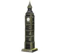 7-Inch Big Ben London Model - Vintage Bronze Alloy Clock Tower Statue - British Architecture Sculpture for Home Office Decor, Souvenir