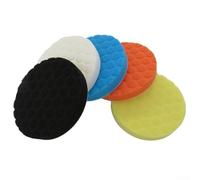 7 Inch Car Foam Polishing Pads 5 Piece Set for Cutting Waxing Detailing Hook and Loops Attachment 180mm Multi-Color Sponge for Dual-Action Rotary Polishers Scratch Oxidation Removal