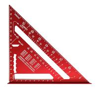 7 inch Carpenters Speed S-quare Metric, Triangle Ruler with 14 Types of Drill Holes, Roofing Rafter Square, Aluminum Alloy Triangle Ruler Protractor, Layout Tool Kit for Builders Joiners
