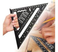 7 Inch Carpenters-Square-Aluminium Speed Square - Versatile Set Alloy Square Multi-Functional Carpenter's Tool, Suitable for Engineers, Home Builders, Roofing and Windows