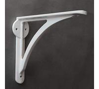 7 Inch Cast Iron Shelf Bracket | Vintage Antique Industrial Wall Mounted Supports - Ironbridge - White