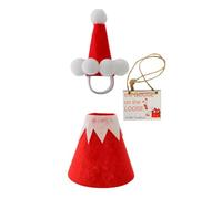 7-Inch Christmas Porch Goose with Elk Costume, Santa Claus Big Goose Dress Ornaments Decor, Festive For Holiday Outdoor