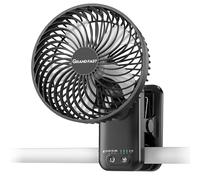 7 Inch Clip-On Fan for Grow Tent, Rechargeable Battery Powered, 42H Run, Adjustble Tile, 4 Speed, Quiet & Auto Oscillating Green House Fan with Strong Clamp for Hydroponic Ventilation Plant Grow
