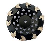 7 inch Diamond Grinding Cup Wheel Grit 30/35 Arrow Diamond Segment for Concrete Epoxy Glue Mastic Paint and Coating Removal 5/8-11 Thread