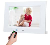 7 Inch Digital Photo Frame, Electronic Photo Frame, Digital Picture Frame 1024x600P Music Photo Video Player 4 Windows Display/Multi-Slideshow/Calendar/Clock Alarm Function with Remote Control