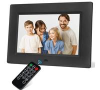 7 Inch Digital Photo Frame, Electronic Photo Frame,Digital Picture Frame 1024x600P Music Photo Video Player with Remote Control 4 Windows Display/Multi-Slideshow/Calendar/Clock Alarm Function