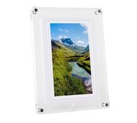 7 Inch Digital Picture Frame, Acrylic Video Frame with Auto Rotate Playback, 4G Memory, Colorful LED, 1500mAh Battery, Video Photo Frame for Home Office