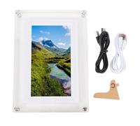 7 Inch Digital Picture Frame LED Colorful Light 4GB Memory Auto Rotate Acrylic Video Frame Digital Photo Frame for Home Bedroom Office