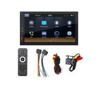 7 Inch Double Din Car Stereo CarPlay Android Auto Mirror-Link, Multimedia Touchscreen Player Bluetooth Radio Camera USB