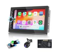 7 Inch Double Din Car Stereo with Bluetooth, Wireless Car Stereo, CarPlay/Android Auto,2G+32G Android 13.0 Car Screen, 600x1024 HD Touchscreen, FM/AM Radio, GPS Navigation,Included Rearview Camera