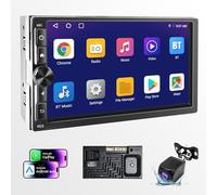 7 Inch Double Din Car Stereo with Bluetooth, Wireless Car Stereo, CarPlay/Android Auto,2G+32G Android 13.0 Car Screen, 600x1024 HD Touchscreen, FM/AM Radio, GPS Navigation,Included Rearview Camera