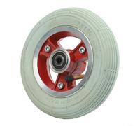 7 inch Electric Wheelchair Front Wheel with Gray Pneumatic Tire for Improved Traction on Indoor and Outdoor Floors (red 8mm)