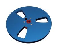 7 Inch Empty Tape Reel Aluminum Alloy 3 Hole Hub Universal Take Up Spool Compatible with 1/4 Inch Open Reel Tape Recorders for Machines Professional Audio Equipment (Red) (Blue)