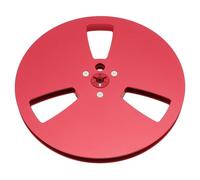 7 Inch Empty Tape Reel Aluminum Alloy 3 Hole Hub Universal Take Up Spool Compatible with 1/4 Inch Open Reel Tape Recorders for Machines Professional Audio Equipment (Red)