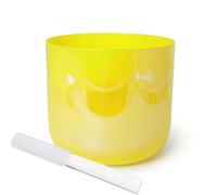 7 Inch F Note Alchemy Plating Crystal Singing Bowl for Sound Baths Sound Bowl with Striker & O ring for Yoga Meditation Sound Healing 440HZ Frequency