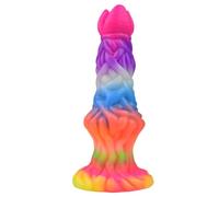 7 Inch Fantasy Dildo Liquid Silicone Butt Plug with Big Monster Knot Plant Monster Dildo with Powerful Suction Cup Anal Sex Toy for Men Women Masturbation