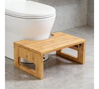 7 Inch Foldable Bamboo Squatty Potty Stool For Adults & Kids