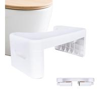 7 inch Folding Toilet Stool,White Foldable Bathroom Potty Step Stool for All Ages - Sitting Posture Foot Stool.