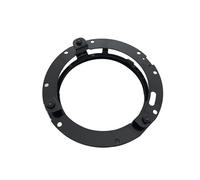 7 Inch for FLD for Touring for Softail 1991-2013 Motorcycle Round Mounting Bracket Ring 7" Led Headlight Bracket Stainless Steel Motorcycle Front Headlight(1PCS Black)