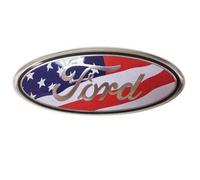 7 Inch For Ford Front Grille Ford Emblem Badge - American Colored Flag