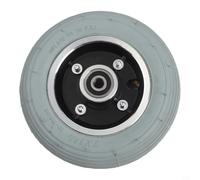 7 inch Front Wheel Assembly for Electric Wheelchairs Gray Pneumatic Tire with Aluminum Alloy Rim Compatible with 8 mm 10 mm Axles (black 10mm)