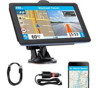 7 Inch GPS Sat Nav, GPS Navigator, Latest UK Europe Map Free Lifetime Update, Lane Guidance & Speed Camera Alerts Offline gps for Car/Truck/Lorry/HGV/Motorhome, Touch screen/Video/Music, Type-C