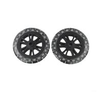 7 Inch Grill Wheels Replacement Parts for Barbeque Cart Portable Charcoal BBQ Trolley Rust Resistant Black