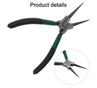 7 Inch Internal External Circlip Pliers Set with Straight and Bent Jaw, High Carbon Steel Snap Ring Tool for Removing and Installing Retai(A)
