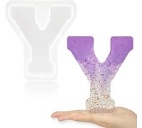 7 Inch Large Letter Molds for Resin, 3D A Capital Alphabet Epoxy Resin Mold, A to Z Thick Resin Letter Molds for Making Letters, Word Sign Art, DIY Crafts, Making Cake, Party Home Decor