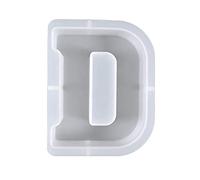 7 inch Large Silicone Resin Letter Molds, 26 Letter Resin Molds for Epoxy Crafts, 3D Alphabet Silicone Mold Candle DIY Mould, Epoxy Resin Casting Art Craft Gypsum Polymer Aromatherapy Mould (D)