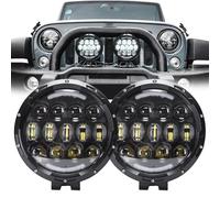 7 inch LED Headlight H7 LED High Beam Headlights with approval for Jee p Wrangler JK LED headlights WorkLight Spotlight Driving Lights Auxiliary Lights for Off Road, SUV, Trucks
