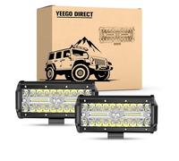 7 inch LED Light Bar, YEEGO DIRECT Off Road LED Pod LED Driving Light Bar 240W 24000LM Spot Flood Combo Beam 12/24V Led Work Light Off Road for Trucks Boat (2 PCS)