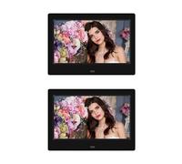 7 Inch LED Screen Digital Photo Frame Electronic Album Support Music/Video/Photo Easy Share Moments(2PCS Black)
