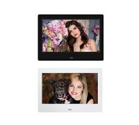 7 Inch LED Screen Digital Photo Frame Electronic Album Support Music/Video/Photo Easy Share Moments(2PCS Black White)