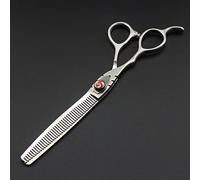 7 Inch Left Handed Professional Hair Cutting Shears - Japan 440C Steel - Matte Finish Barber Scissors for Hairdressers