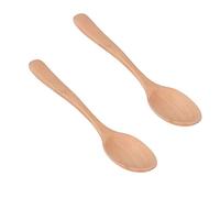 7 Inch Long Wooden Spoons for Cooking, 2pcs Small Wooden Spoons Salt Spoons Tasting Spoon Wooden Soup Spoon Mini Wooden Honey Spoon for Daily Use